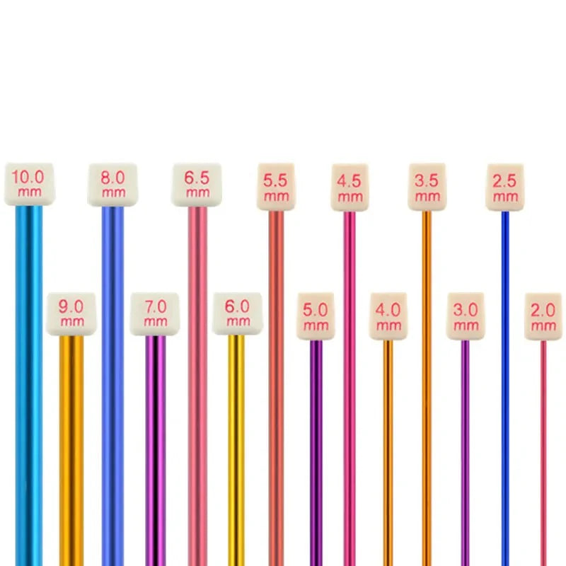 Aluminum Knitting Needles Set - 14 Size