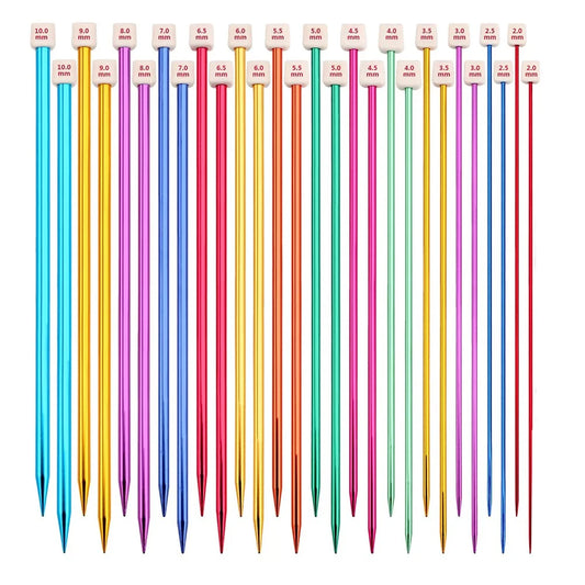 Aluminum Knitting Needles Set - 14 Size