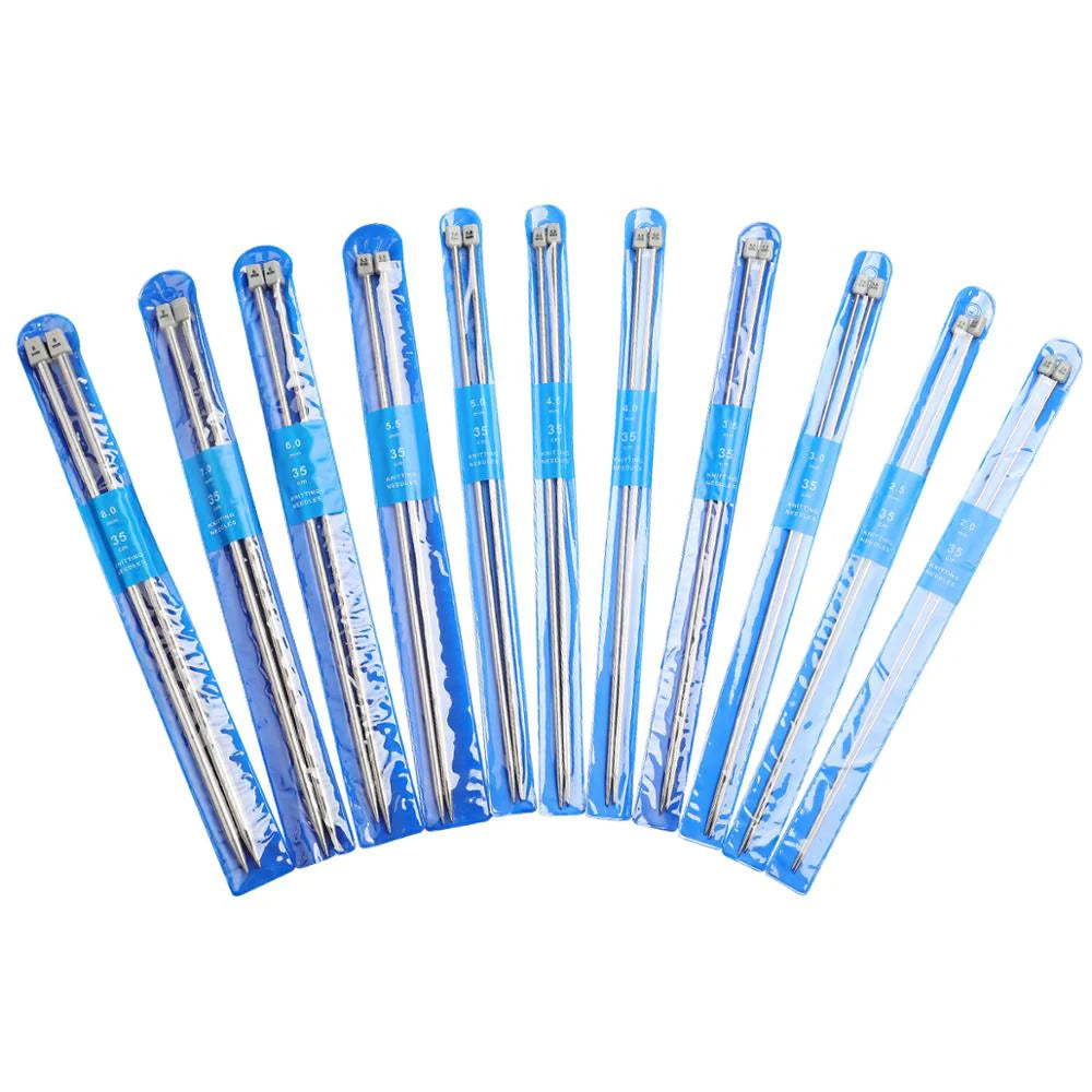 Single Pointed Stainless Steel Knitting Needles sets