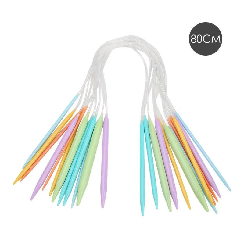 Plastic Circular Knitting Needles - 12 Size