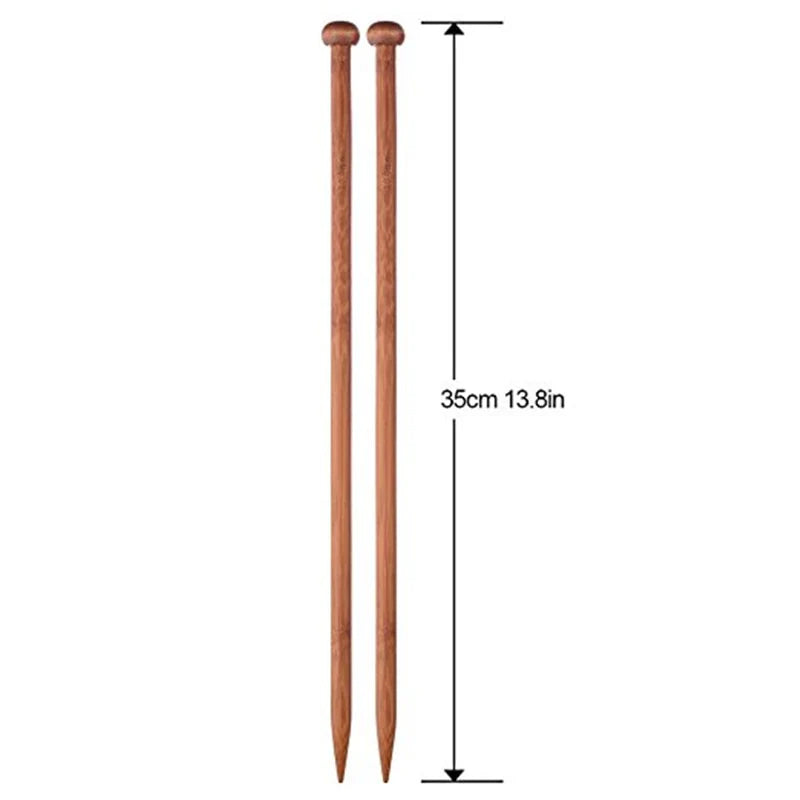 Bamboo Knitting Needles Set [18 Mix Sizes 2.0mm-10.0mm]