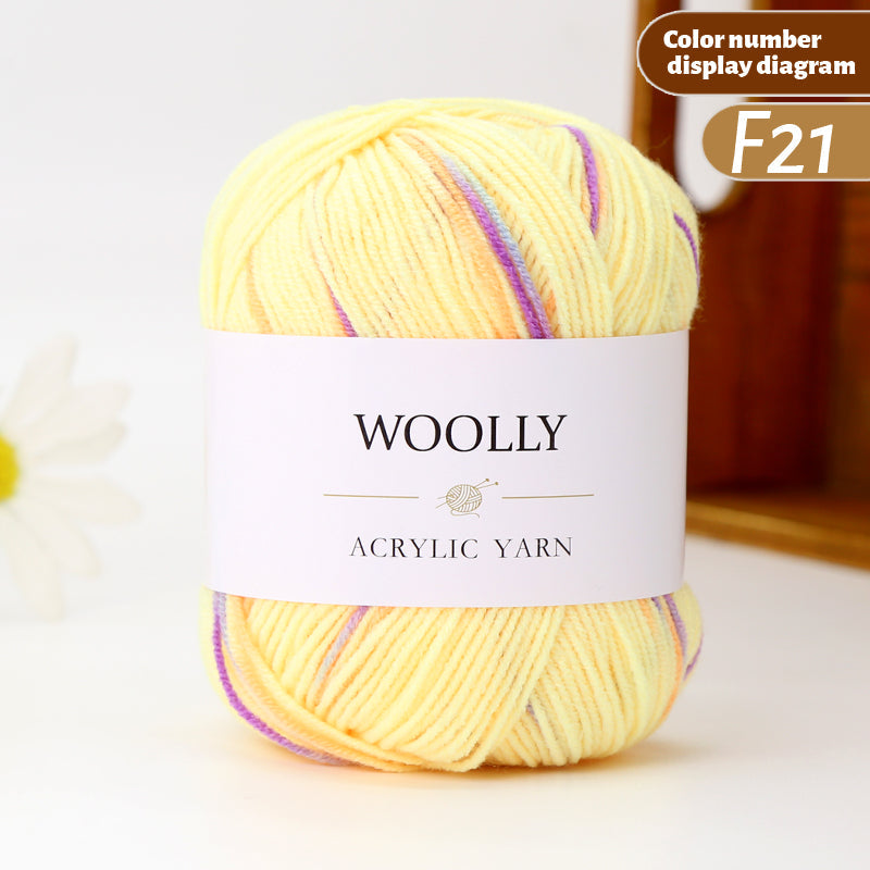 Woolly Multicolor Acrylic Yarn - CS 22. 50gm