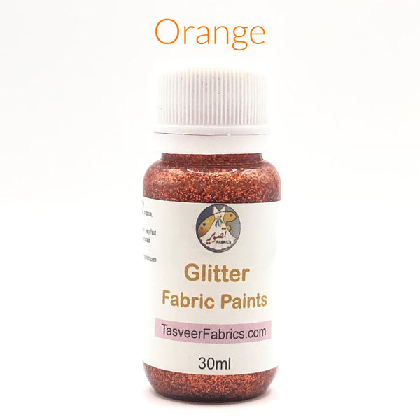 Glitter Fabric Paints tasveer fabrics - 30 ml bottle gives glitter effect in fabric painting