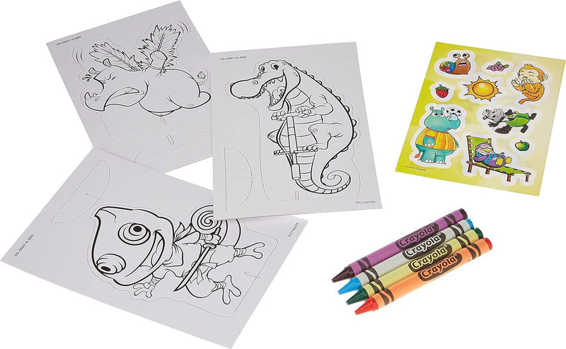 Crayola Pop-out Strange Safari Coloring Book Crayons