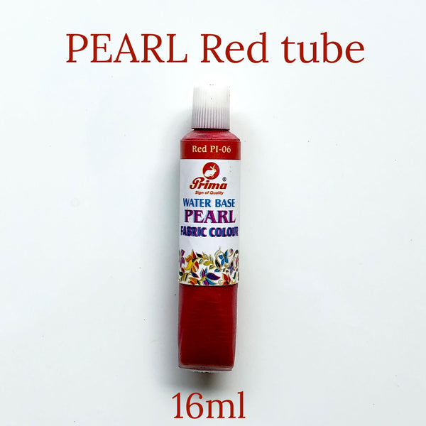 Pearl fabric colours gives shine effect in fabric painting 16ml each tube. Available in different colours