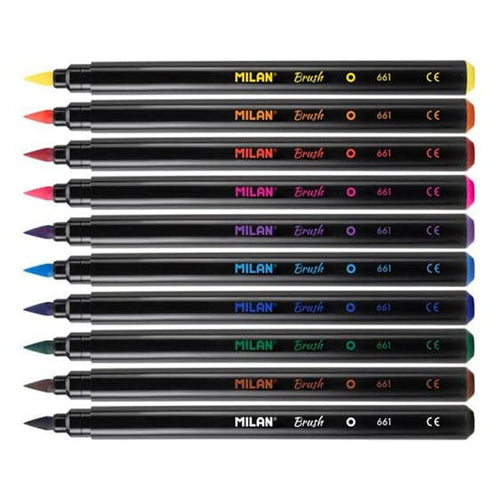 Milan Waterbased Brush Pen Markers