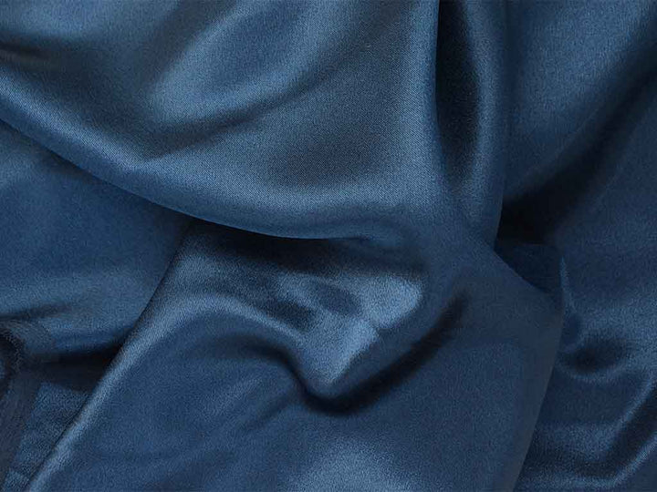Blue Plain Moss Satin Fabric
