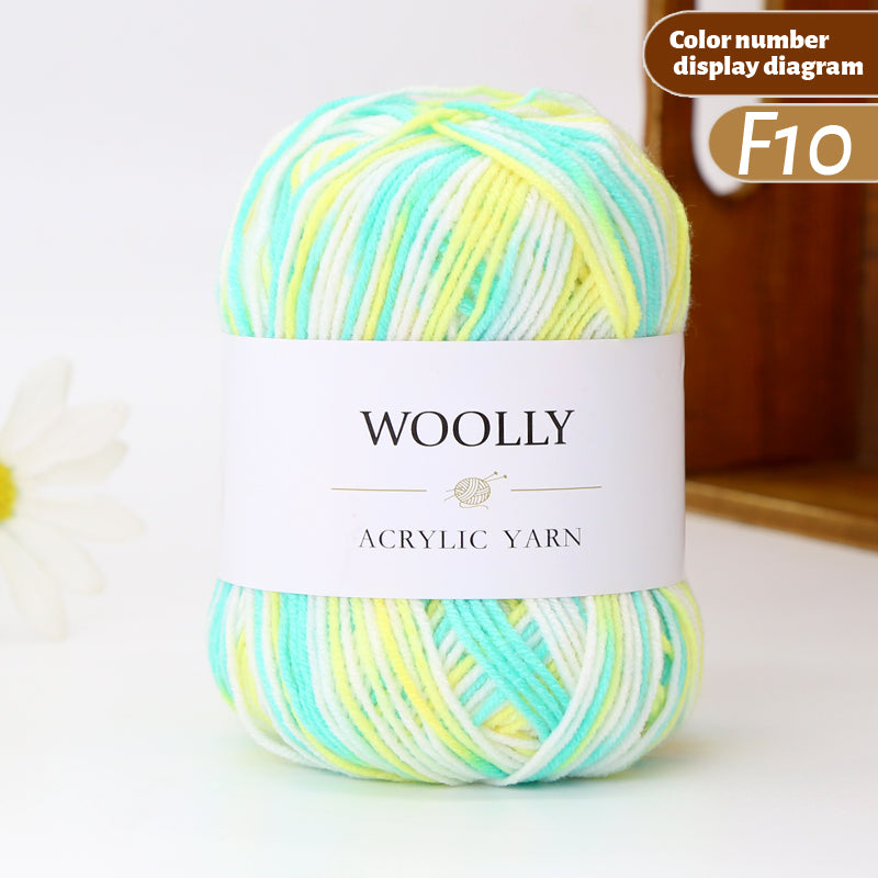 Woolly Multicolor Acrylic Yarn - CS 22. 50gm