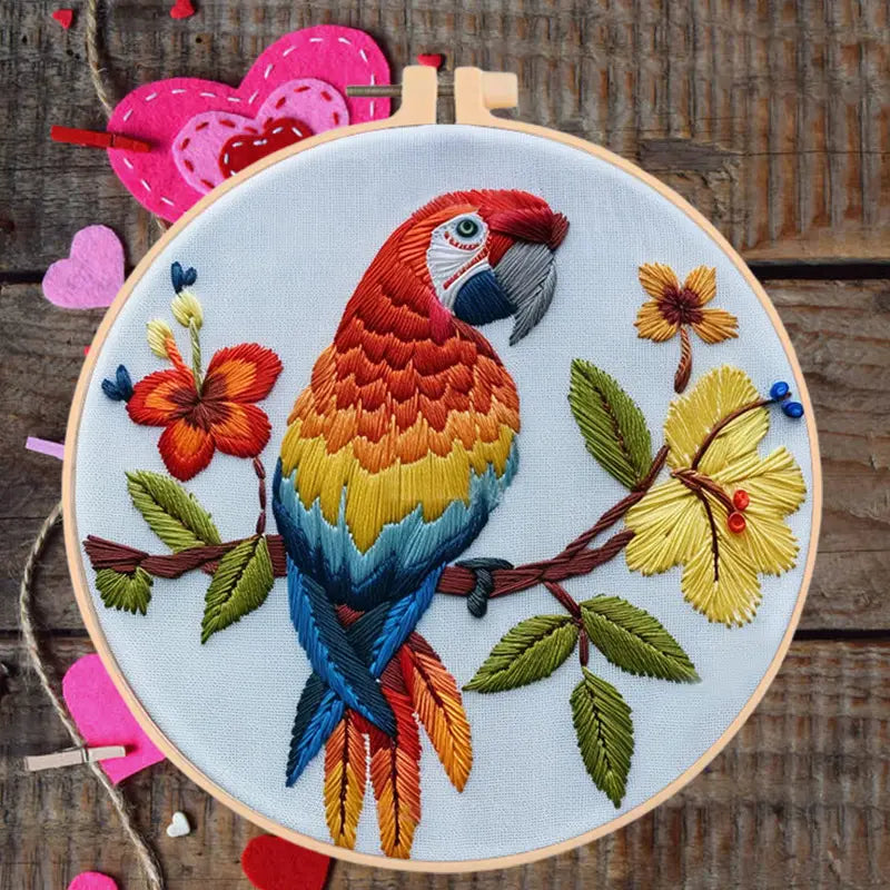 5 Pack Beginner Embroidery Kits with Patterns and Instructions DIY Kit (Random Design)