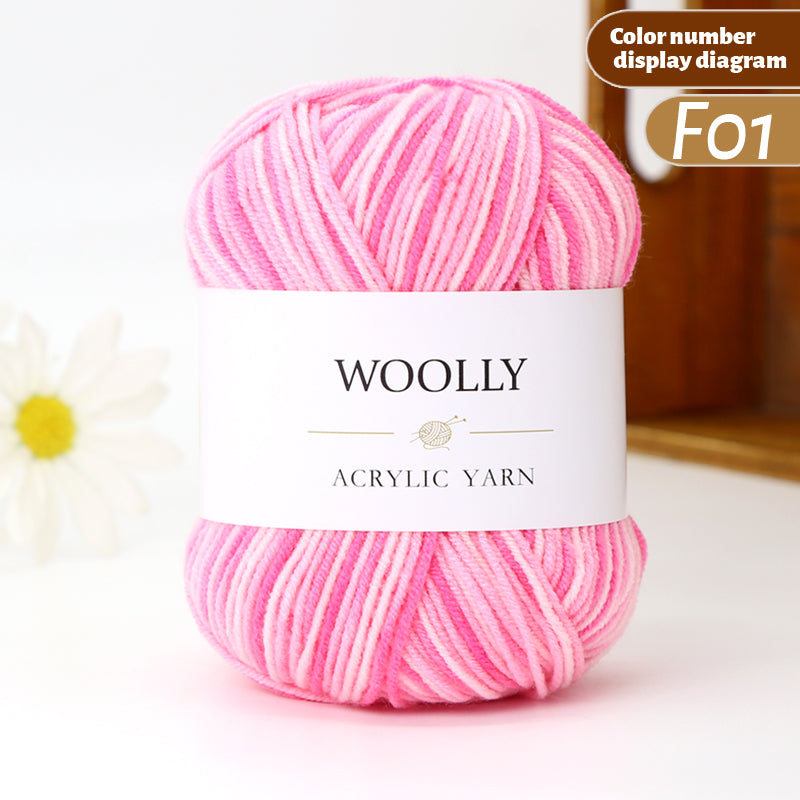 Woolly Multicolor Acrylic Yarn - CS 22. 50gm
