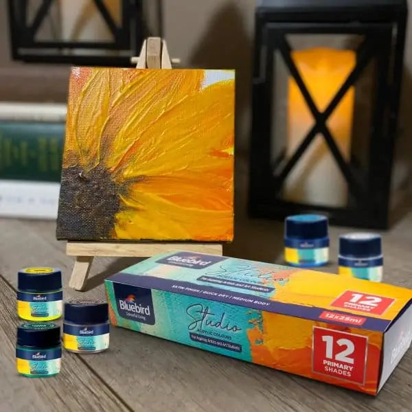Studio Acrylic Colours – 25 ml – Set of 12 Primary Shades