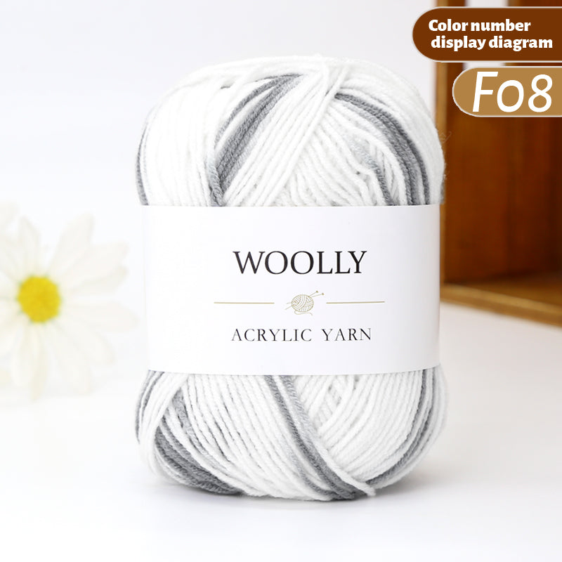 Woolly Multicolor Acrylic Yarn - CS 22. 50gm