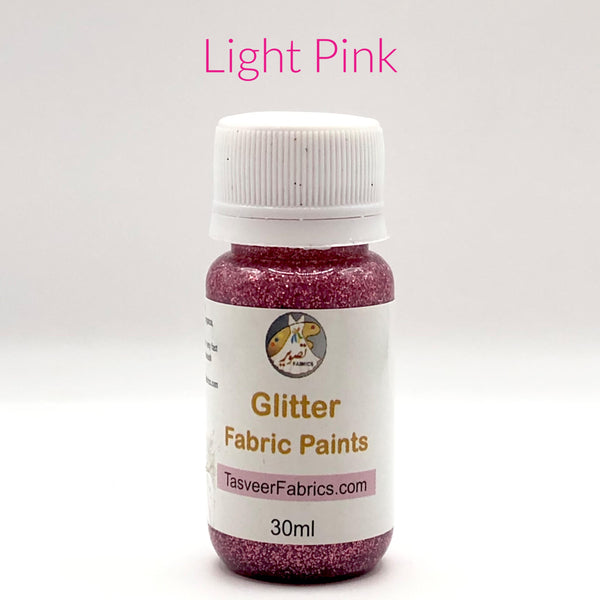 Glitter Fabric Paints tasveer fabrics - 30 ml bottle gives glitter effect in fabric painting