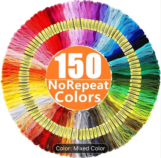 Mix Colors Embroidery Thread 150 Skeins
