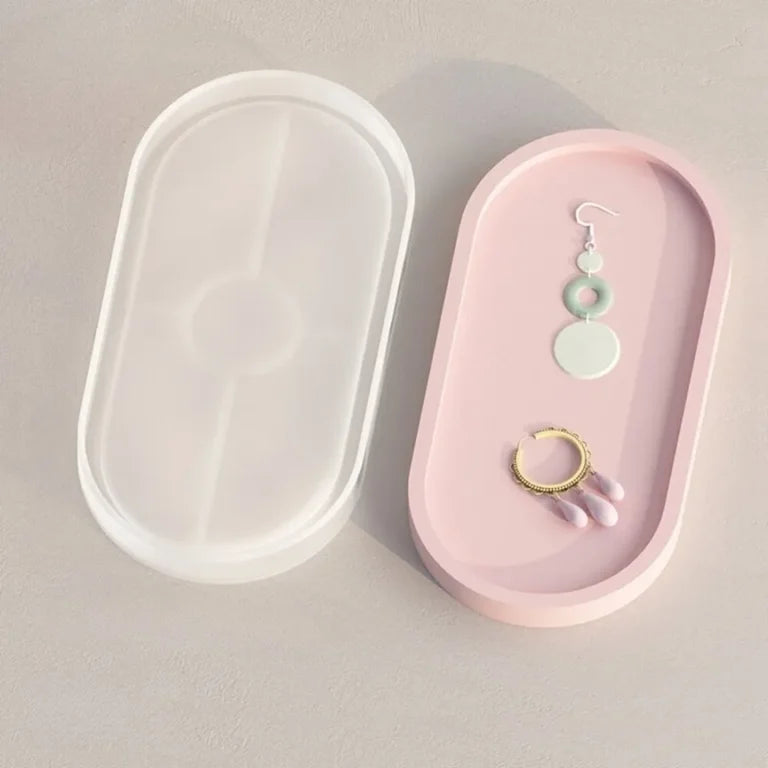 Oval Tray Jewelry Dish DIY Resin Silicone Mold