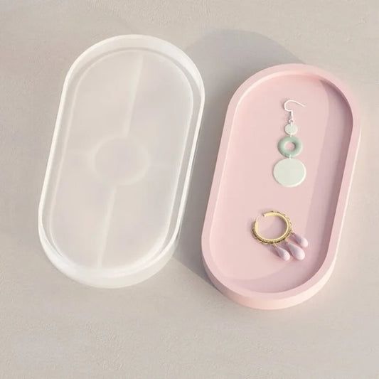 Oval Tray Jewelry Dish DIY Resin Silicone Mold