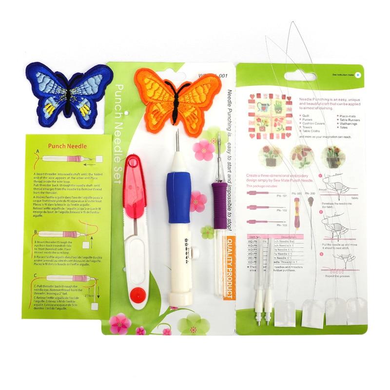 Magic Embroidery Punch Needles & 50pcs Colors Embroidery Threads