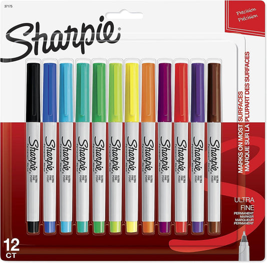 Sharpie Ultra Fine Permanent Markers Pack of 12