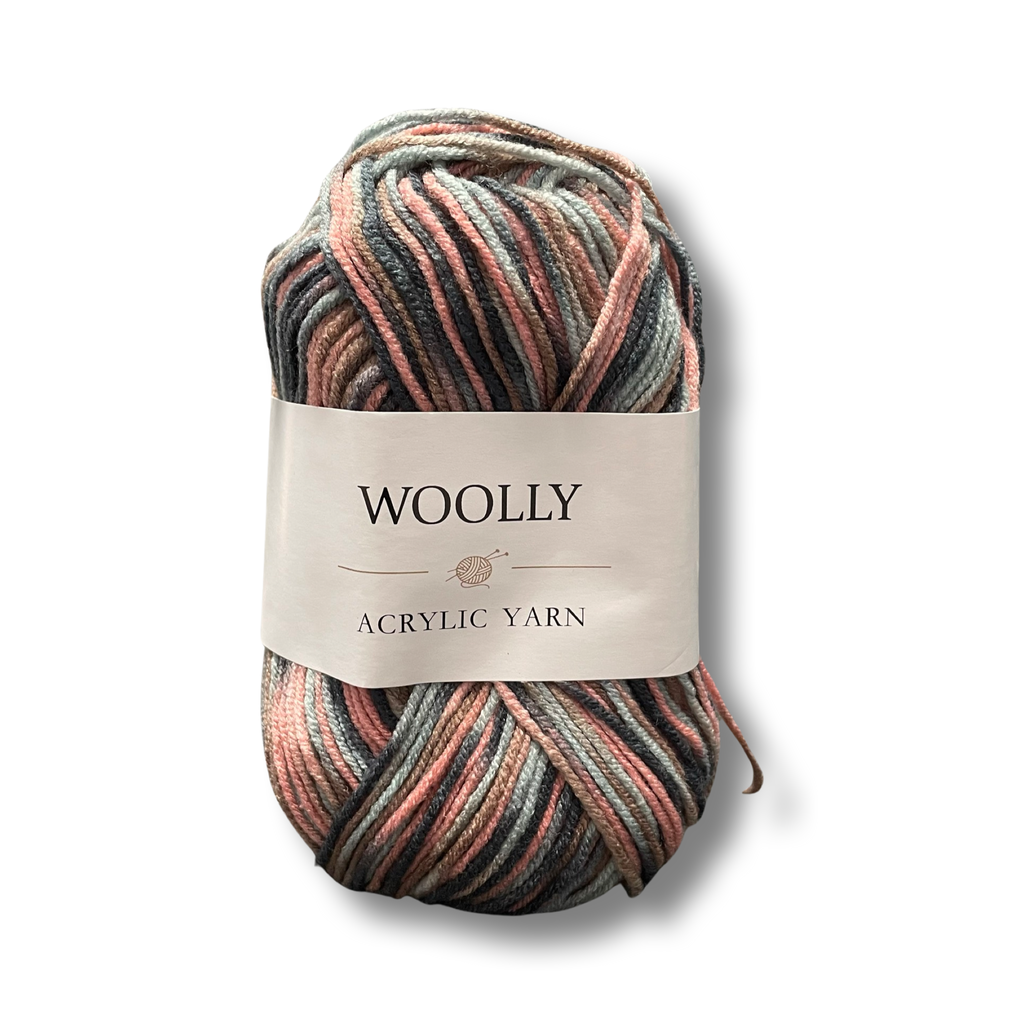 Woolly Multicolor Acrylic Yarn - CS 22. 50gm