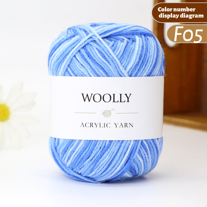 Woolly Multicolor Acrylic Yarn - CS 22. 50gm