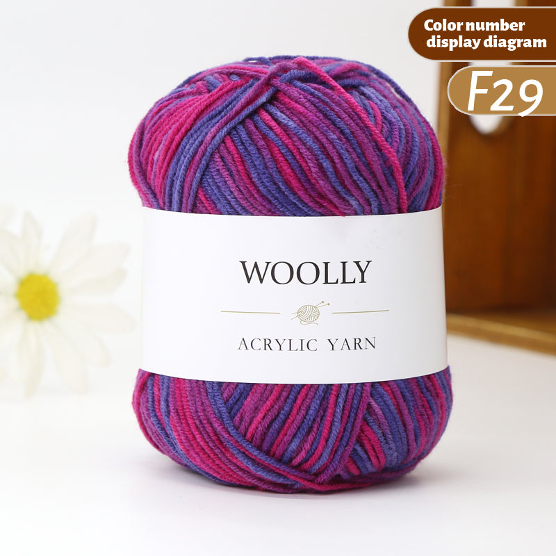 Woolly Multicolor Acrylic Yarn - CS 22. 50gm