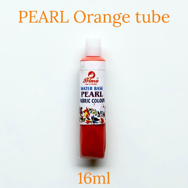 Pearl fabric colours gives shine effect in fabric painting 16ml each tube. Available in different colours
