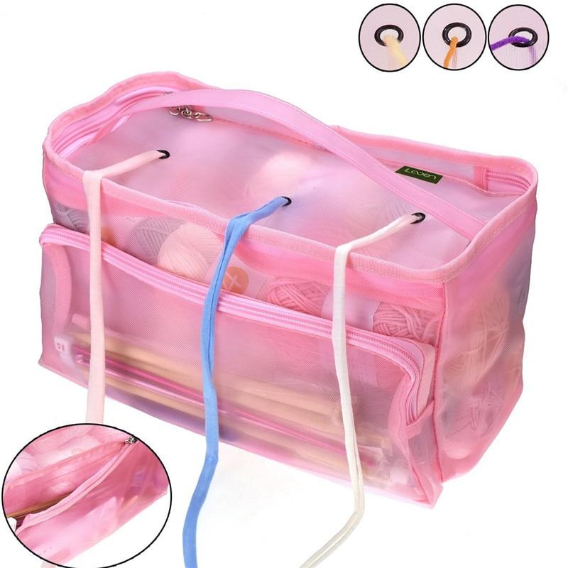 Yarn Storage Mesh Bag for 3 Holes Yarn Thread