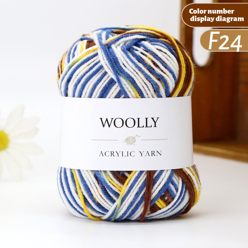 Woolly Multicolor Acrylic Yarn - CS 22. 50gm