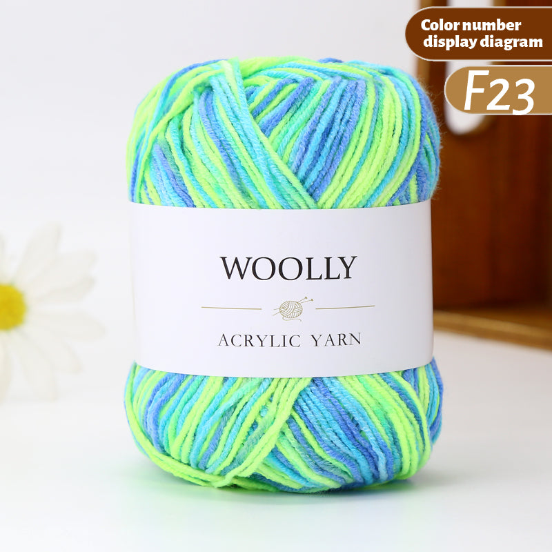 Woolly Multicolor Acrylic Yarn - CS 22. 50gm