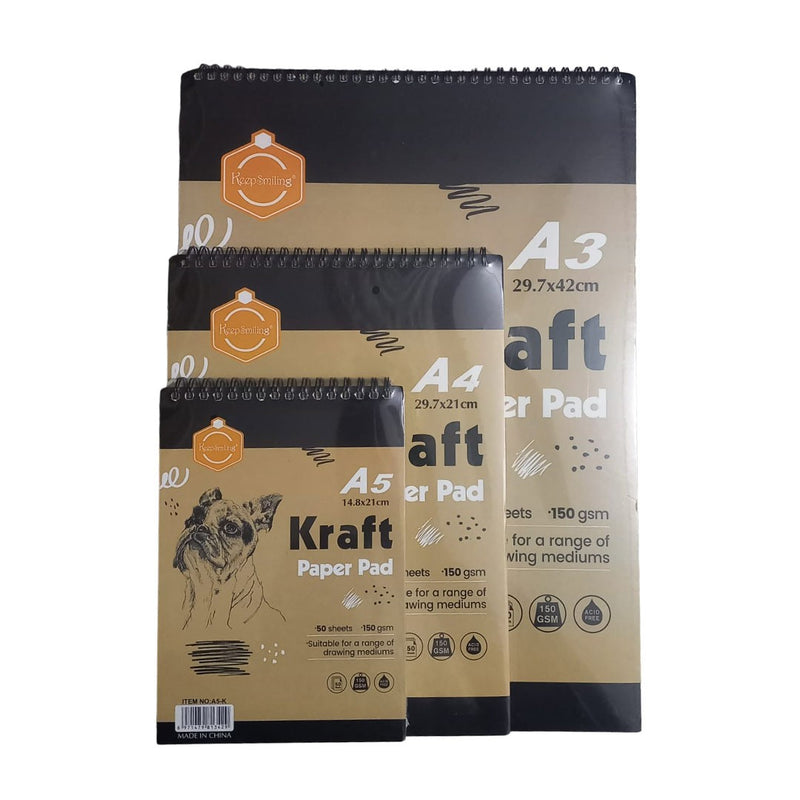 Keep Smiling Kraft Paper Pad 50 Sheets