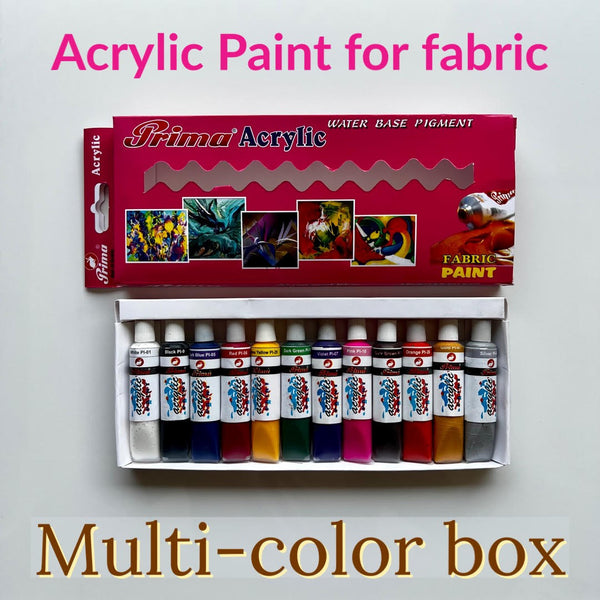 Acrylic Fabric Paint prima 16ml acrylic tube available in different colours for fabric painting