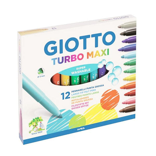 Giotto Turbo Maxi Markers 12 Pcs Set