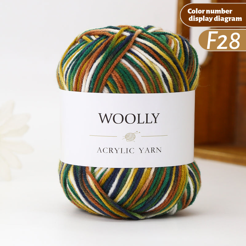 Woolly Multicolor Acrylic Yarn - CS 22. 50gm