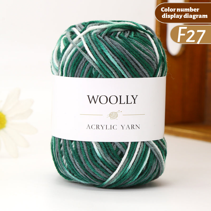 Woolly Multicolor Acrylic Yarn - CS 22. 50gm