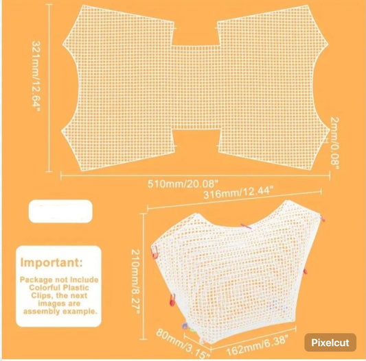 Bag Shape Plastic Mesh Canvas