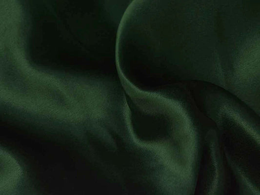 Olive Green Plain Moss Satin Fabric