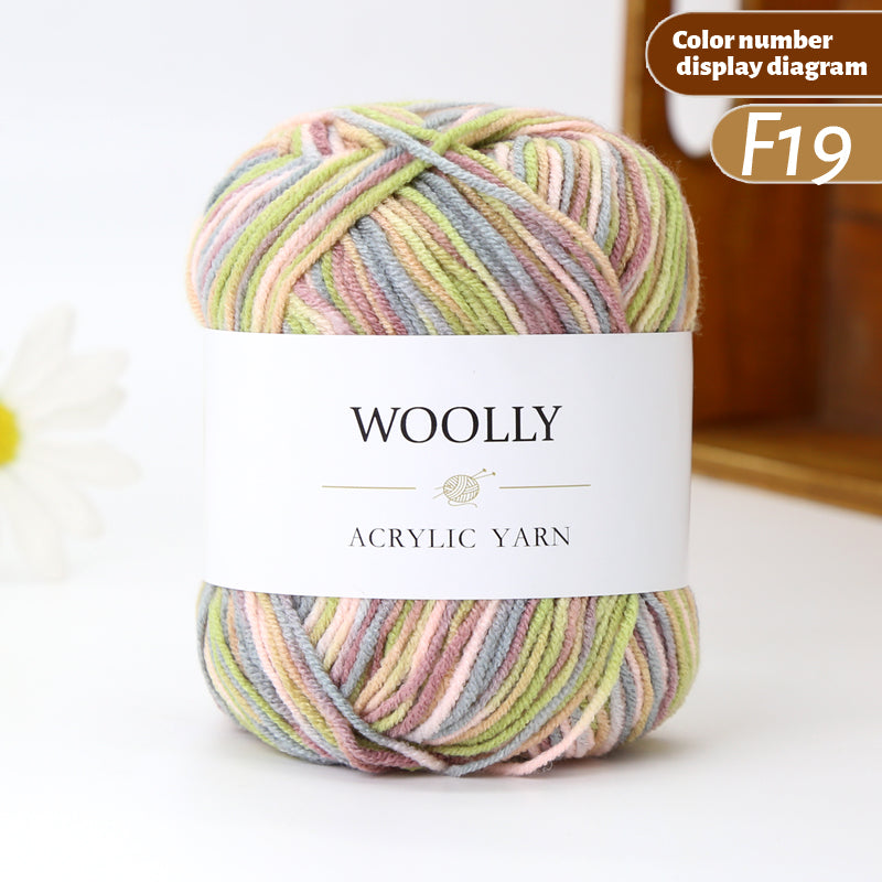 Woolly Multicolor Acrylic Yarn - CS 22. 50gm