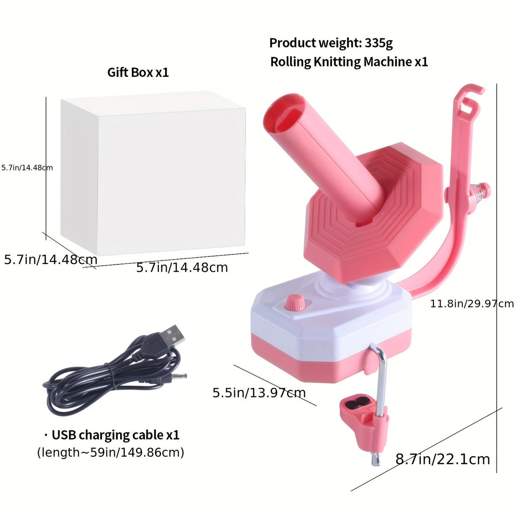 USB-Powered Electric Yarn Winder - Automatic Winding, Time-Saving Knitting Accessory
