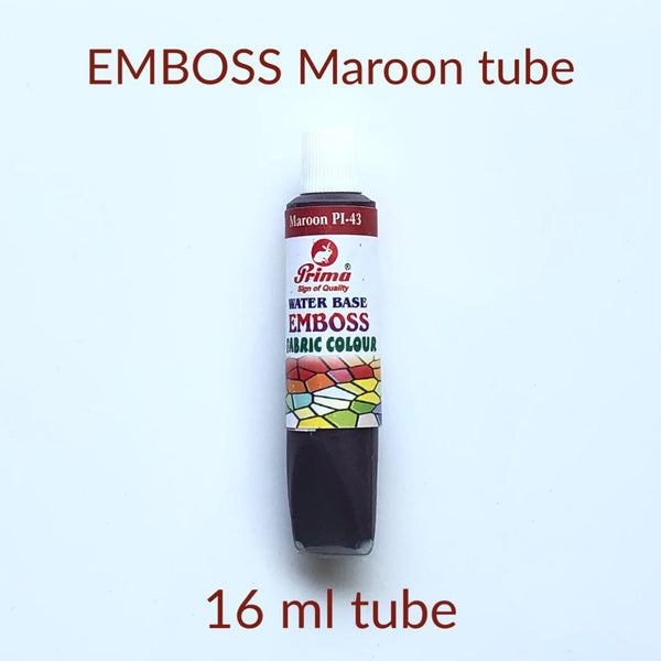Emboss fabric colours. 3D emboss fabric paint for clothes.16 ml each tube
