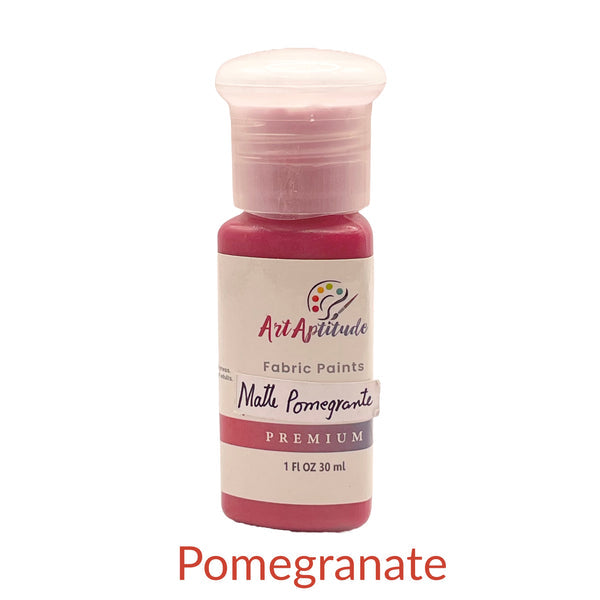 Art Aptitude matte fabric paints  30ml bottle available in different fabric colours