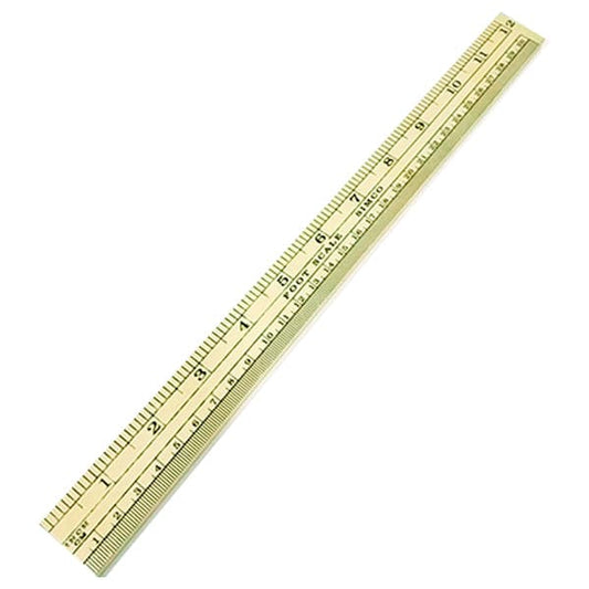 Premium Wooden Ruler 12''