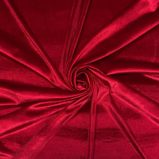 Red Velvet Solid Dyed Fabric