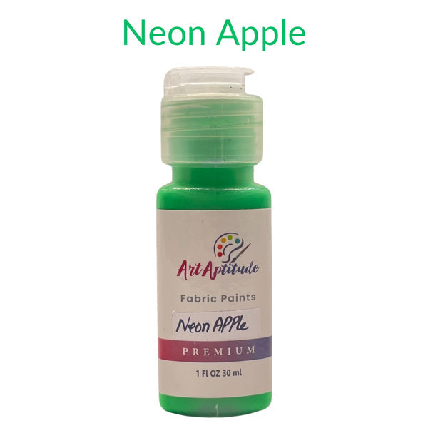 NEON fabric paints art aptitude – 30ml bottle available in different fabric colours