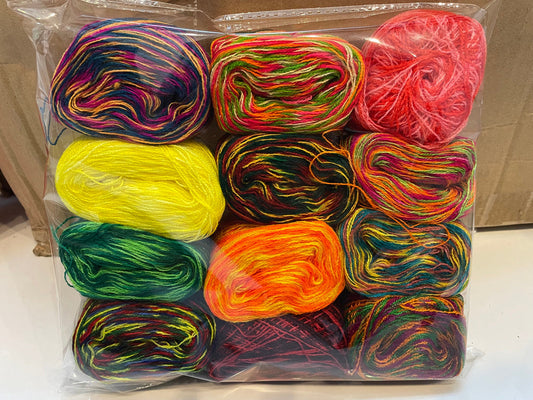 Multicolor Woolen Embroidery Thread (Pack of 12)