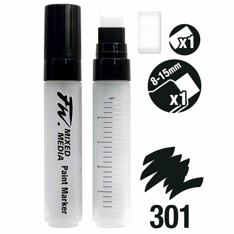 Daler Rowney FW Mixed Media Refillable Paint Marker Large Flat Nib