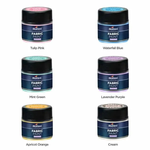 Fabric Paints 25 ml – Set of 6 – Pastel