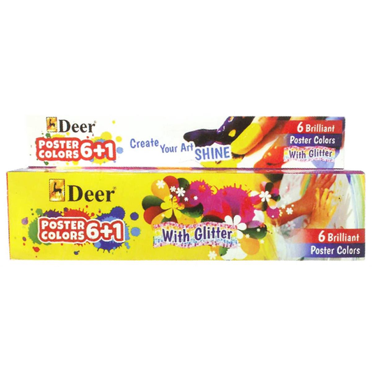 Deer Poster Color 6+1 With Glitter.