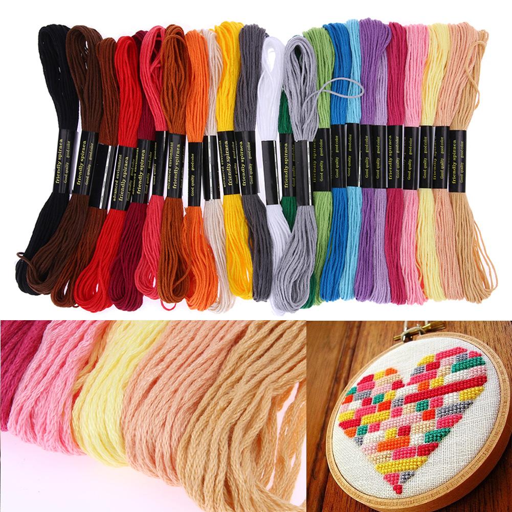 24 Mix Colors Embroidery Thread