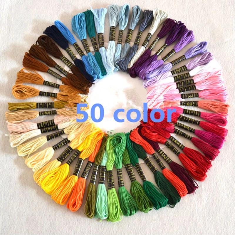 50 Mix Colors Embroidery Thread