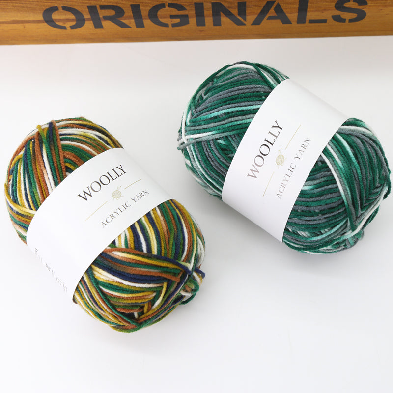 Woolly Multicolor Acrylic Yarn - CS 22. 50gm
